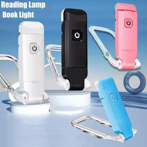 USB Rechargeable Book Night Reading Light Clip USB Recharg Mini LED Lamp White