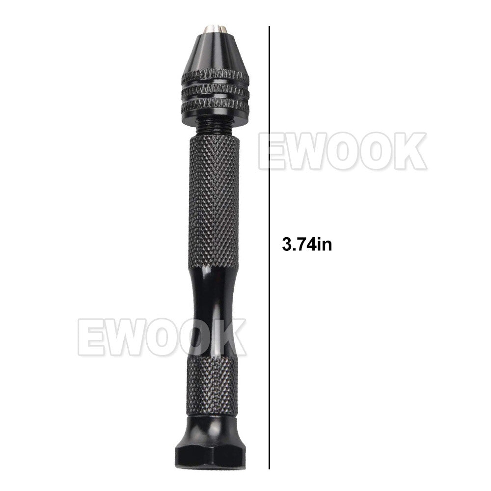 49PCS Mini hand drill Vise Hand Bits Twist Woodworking Set Precision Pin DIY AU