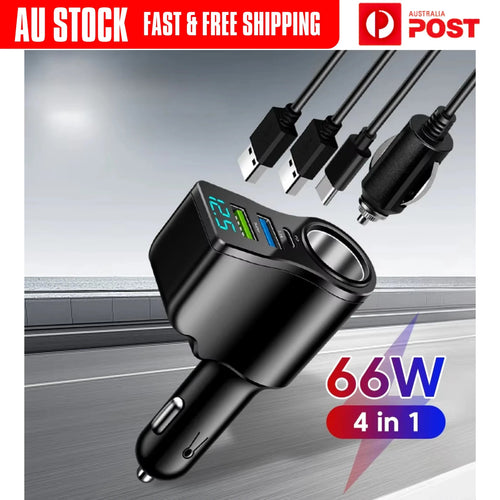 Dual USB Car Charger Fast Charge 3.1A Cigarette Lighter Socket Adapter Universal