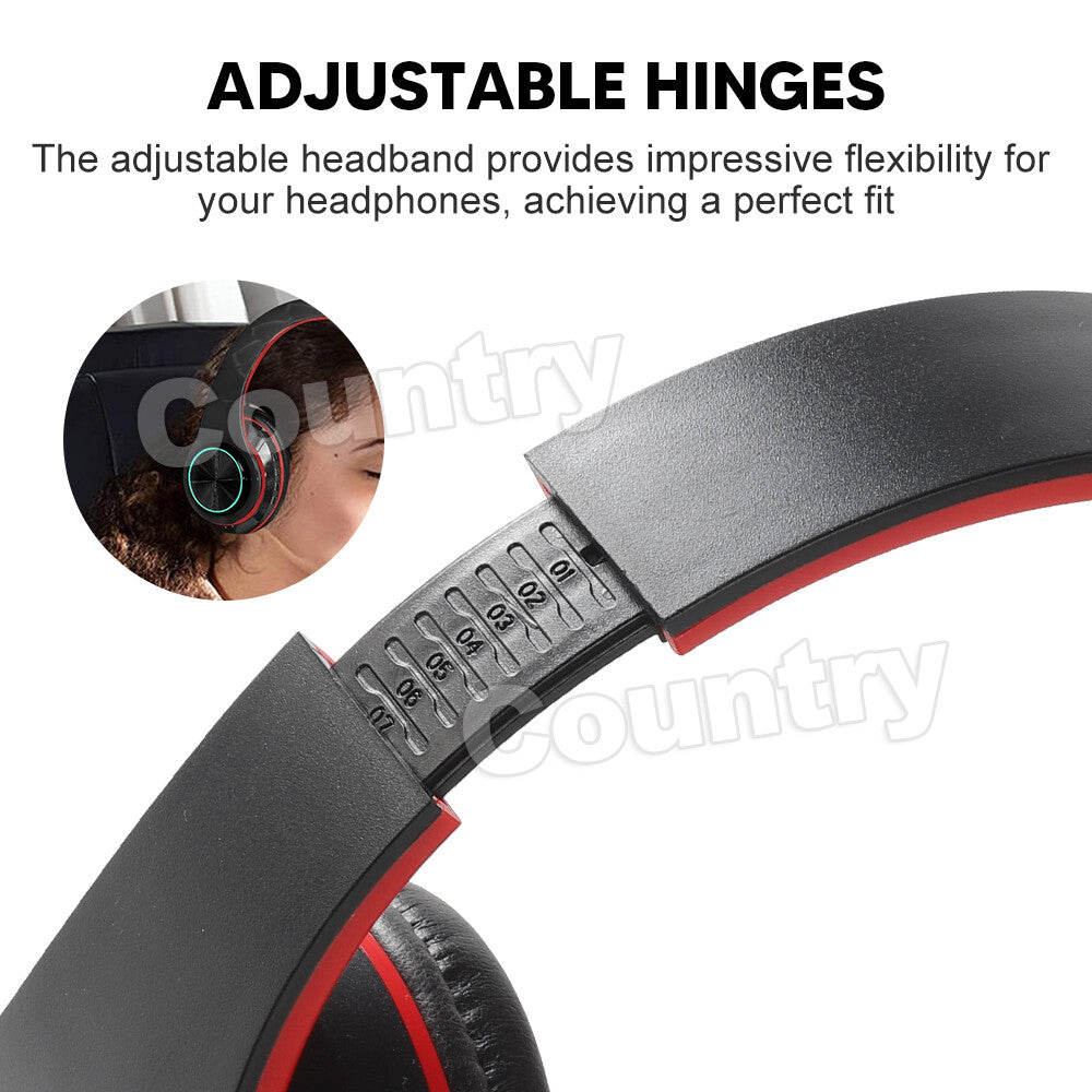 Wireless Headphones Bluetooth Noise Cancelling Stereo Earphones Over Ear Headset
