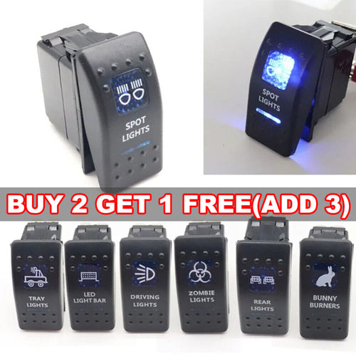 Spot Light 12V ARB Carling Rocker Waterproof Toggle Switch Blue LED Car Boat AU