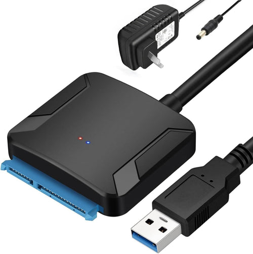 USB 3.0 SATA III Adapter Cable 2.5 3.5 Inch SSD HDD Hard Drive Converter 12V 2A