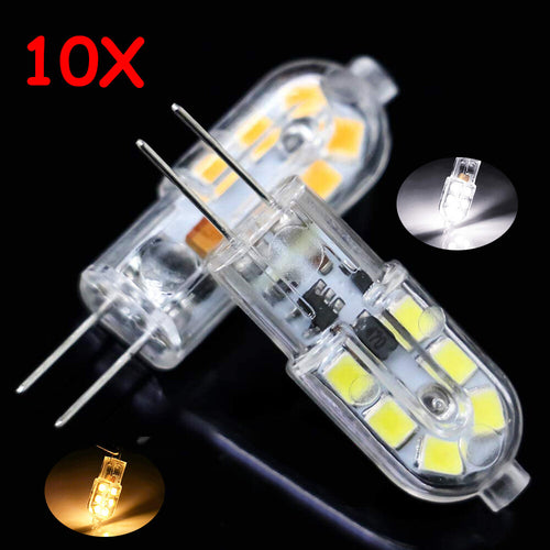 10X G4 12 LED Light Bulb DC 12V Dimmable Cool/Warm White 2835 LED Replacment