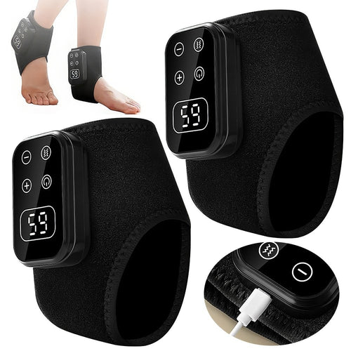 Pair Electric Foot Ankle Massager Method Massager Vibration Infrared Pain Relief
