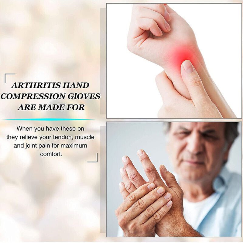 Arthritis Gloves Compression Joint Finger Pain Relief Hand Wrist Support Brace