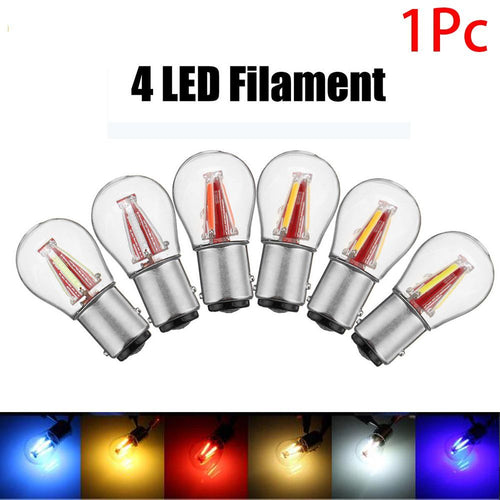 21/5W 1156 BA15S P21W Reverse Lamp Signal Light 4 Filament Car LED COB Bulb