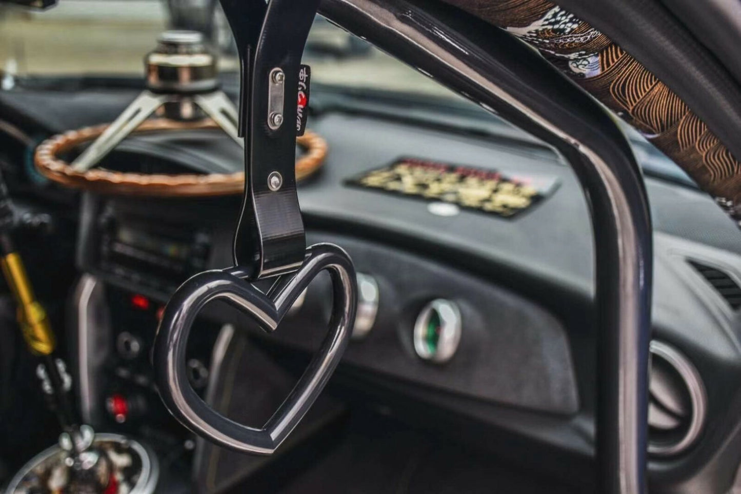 JDM TSURIKAWA BLACK HEART HANDLE STRAP DRIFT TOYOTA 86 HONDA CIVIC SUBARU BRZ – Compatible with SUBARU