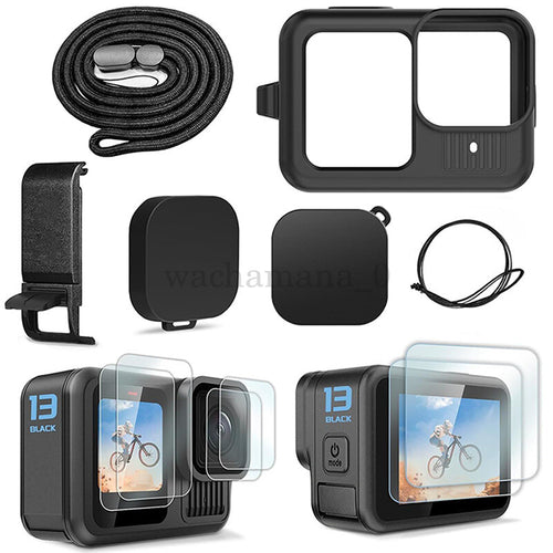 Black Silicone Sleeve Protective Case Cover Compatible with GoPro Hero 13 Accessories
