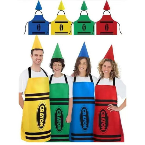 Fancy Dress Crayon Themed Gnome Set Funny Gnome Cone Hat Costume Party