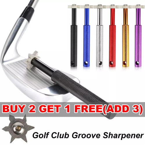 Club Groove Sharpener/Cleaner Regrooving Tool 6 Heads Iron Wedge Cleaning – Compatible with Golf
