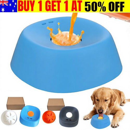 Yipetor Slow Feeder Dog Bowl with Rolling Ball for Liquids and Treats