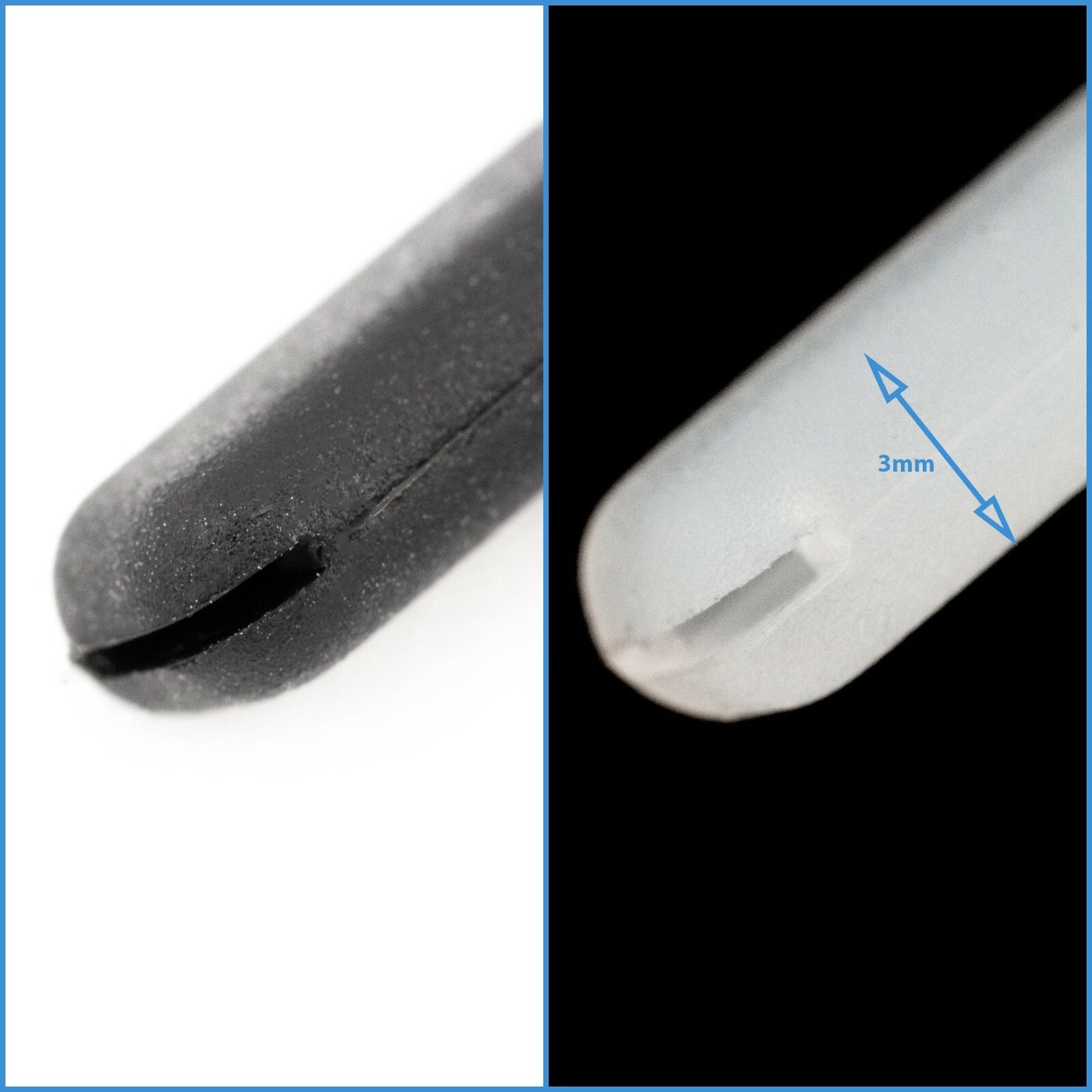 4pcs Clear Black ic! Berlin Replacement Silicone Nose Pad Slot Frame Sunglasses