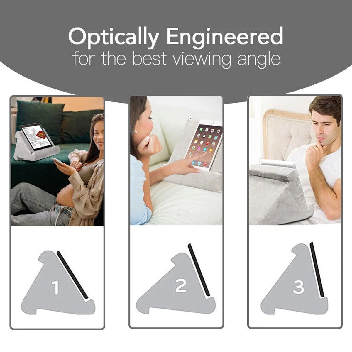 Multi Angle Soft Pillow Tablet Stand Holder Reading Cushion for Phone Phablet AU