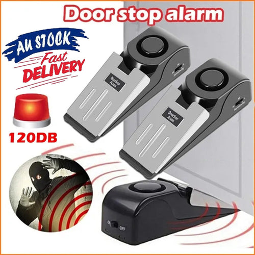 1-4PCS Door Stop Alarm Wireless Home Travel Security Portable Safety Wedge Alert