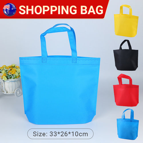 10Pack Reusable Shopping Bags Eco Storage Travel Tote Grocery Bag Non Woven AU