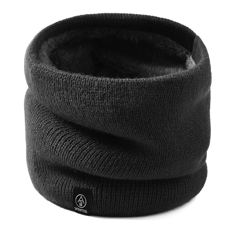 Neck Warmer Tube Winter Knitted Scarf Thermal Insulation Fleece Thick Knit Snood