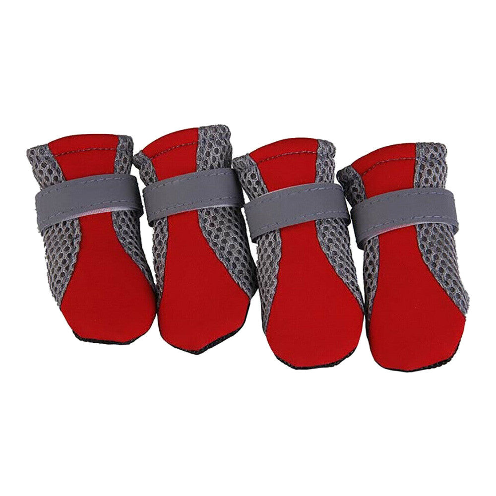 4Pcs Anti Slip Waterproof Protective Dog Shoes Rain Boots Pet Socks Booties New