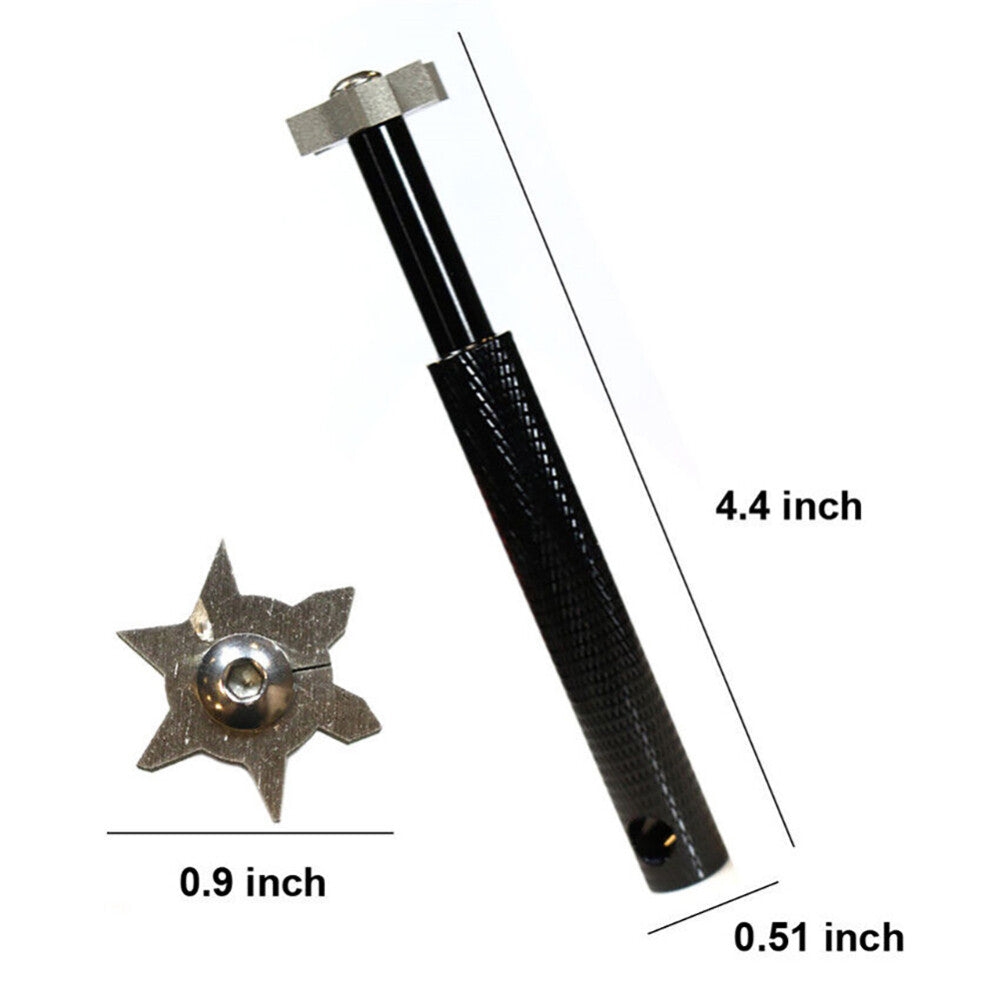 Club Groove Sharpener/Cleaner Regrooving Tool 6 Heads Iron Wedge Cleaning – Compatible with Golf