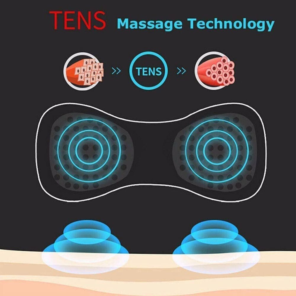 2x Portable Electric Neck Back Massager EMS Cervical Massage Patches Relief Pain