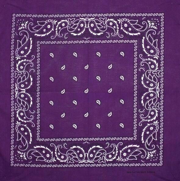 Paisley Bandanas Cowboy Bandana Head Scarf Double Sided Headwear wrap scarf tie
