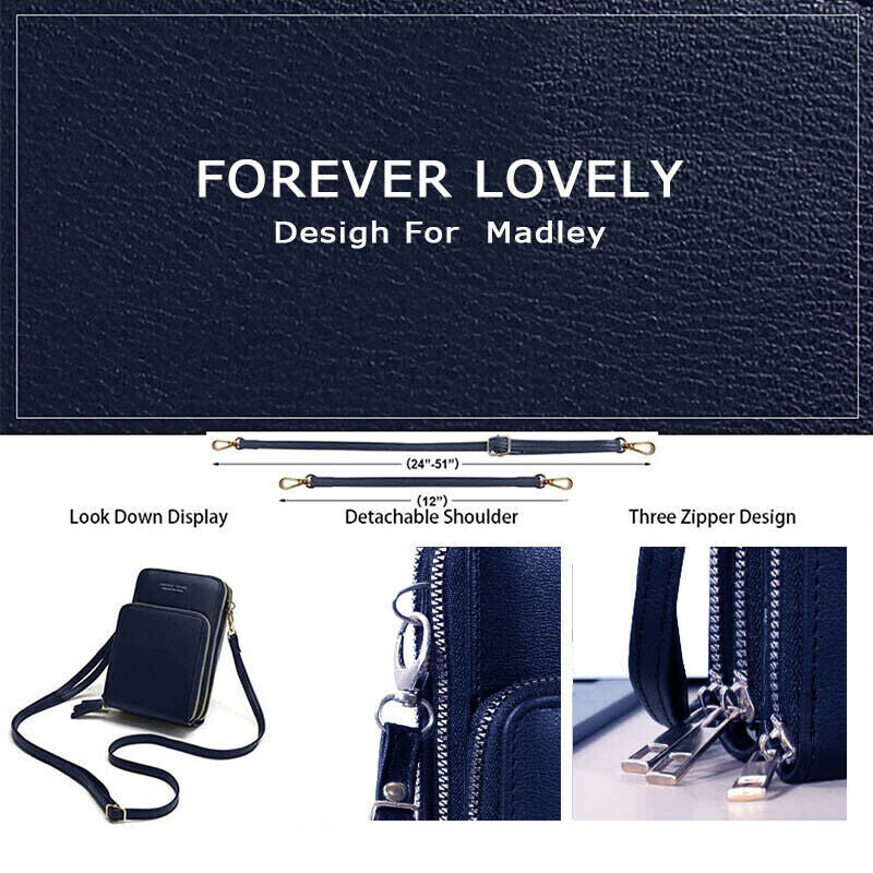 Womens Crossbody Phone Purse Touch Screen RFID Blocking Wallet Bag Small Strap