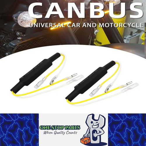 2x LED Indicator Load Resistor Canbus Flasher Hyper Flash Fix Motorbike ATV 12V