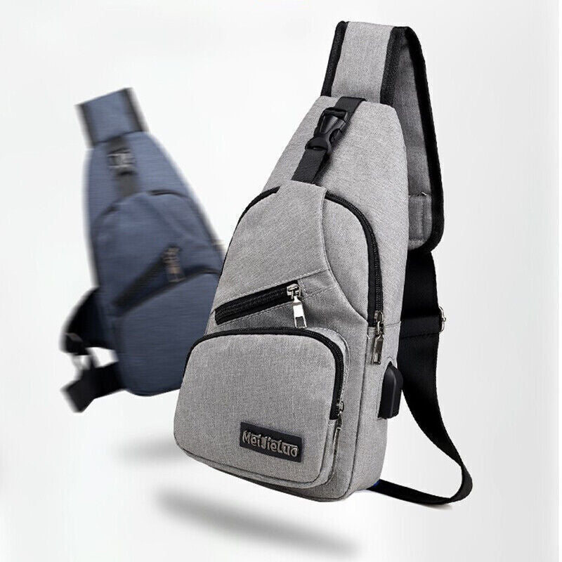 Durable Mens Chest Bag Shoulder Backpack Man Sling Cross Body Satchel Travel Bag
