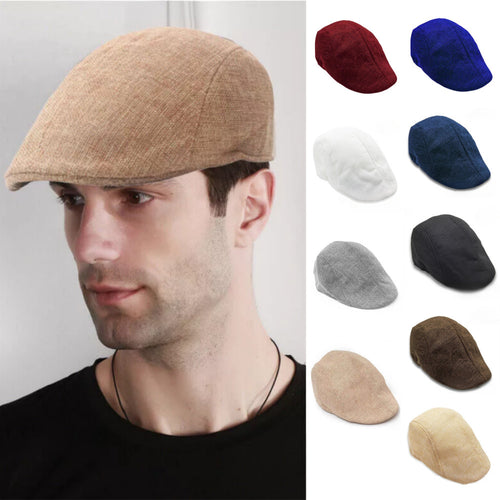Woven Flat Gatsby Cap Mens Summer Sun Flat Cabbie Newsboy Ivy Hat Golf Driving – Compatible with Golf