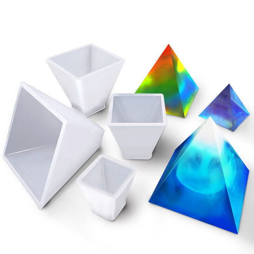 Pyramid Silicone Mold Epoxy Resin Jewelry Making Mould Pendant Craft DIY Supply