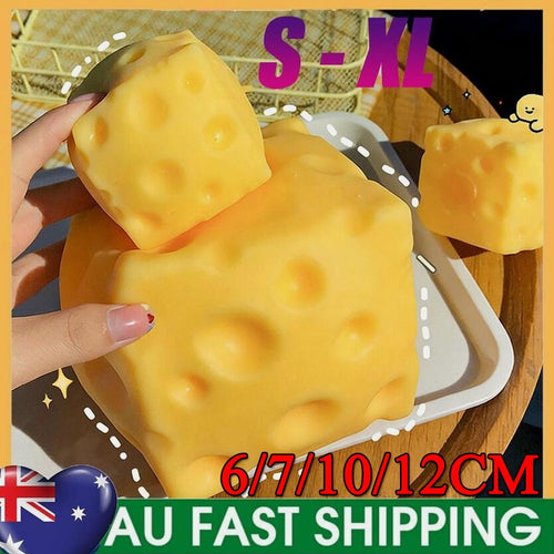 Extra Large Squishy Cheese Block, Stress Relief Squeeze Toy Gifts ,Cyber Deal