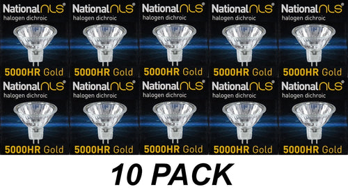 10 x 12V 50W MR16 Halogen Light Lamp Globes Bulb with Glass Cover Gu5.3 Dimmable