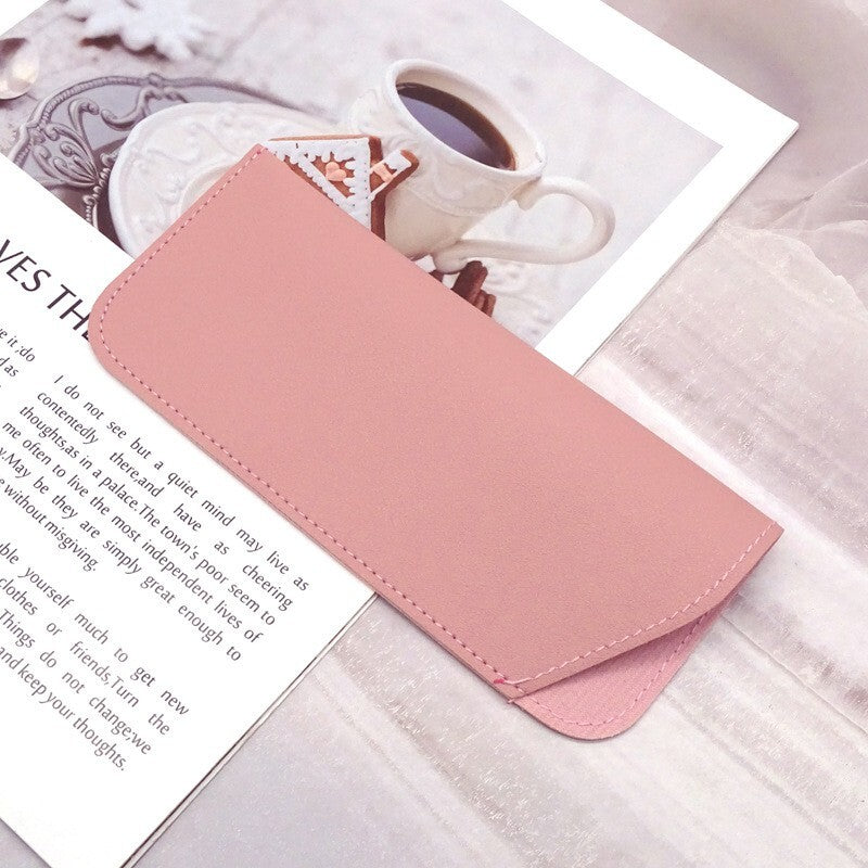 PU Leather Eyeglass Sunglasses Reading Glasses Case Soft Pouch Bag Pocket AU