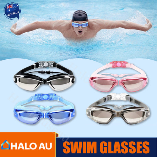 Adult Swimming Goggles Waterproof Anti-Fog Swim Glasses UV Shield Adjustable New
