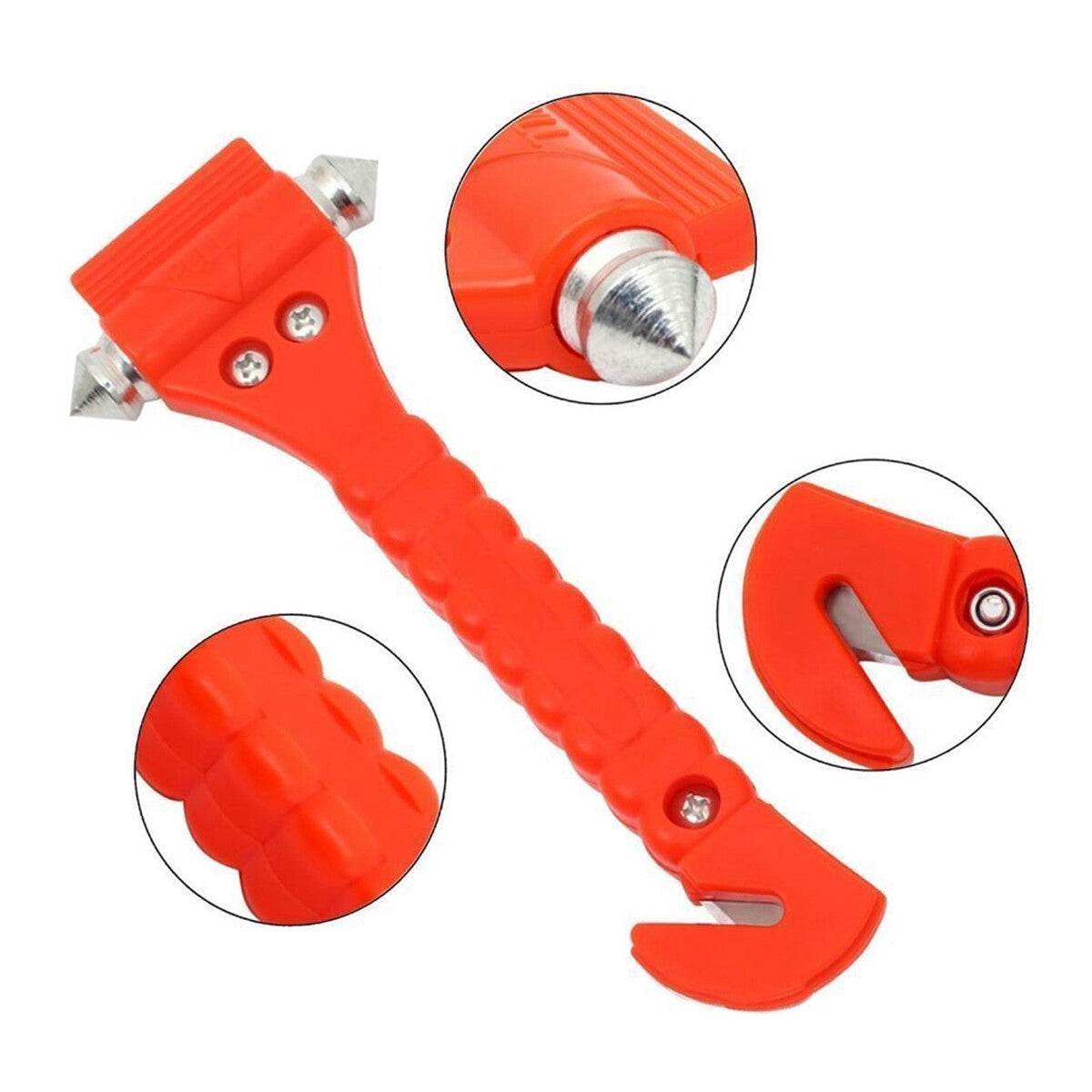 2X Car Emergency Hammer Window Glass Breaker Seat Belt Cutter Safety Escape Tool – Compatible with Seat