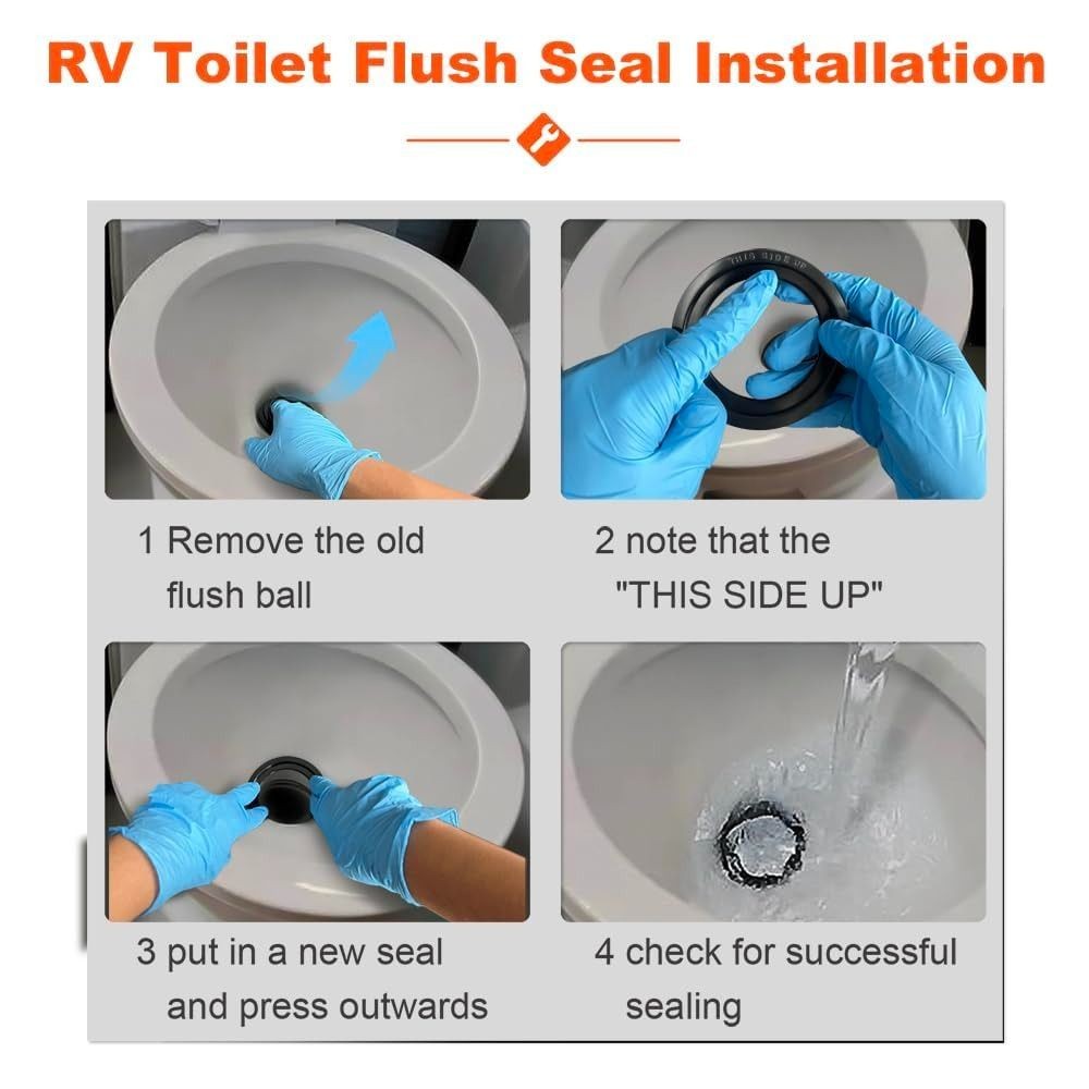 Prevent Leakage RV Toilet Lip Seal Flush Valve Seal for Thetford Toilet Parts