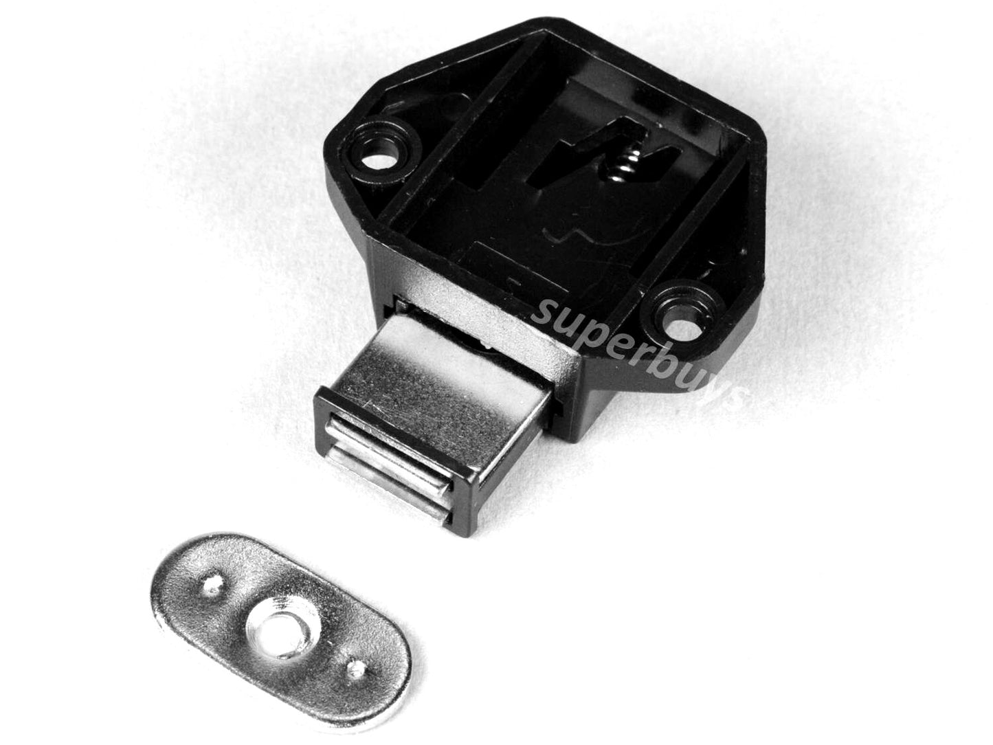 2pcs Short Black Magnetic Push To Open Latch Touch Drawer Cabinet Door Catch