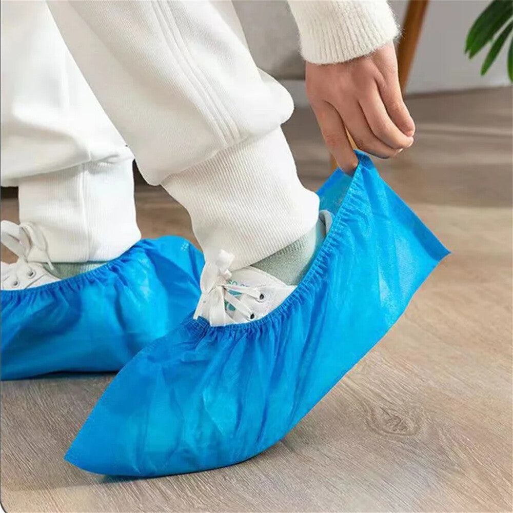 100/200 Disposable Non Woven Anti Skid Shoe Cover Overshoes Protector Boot Cover