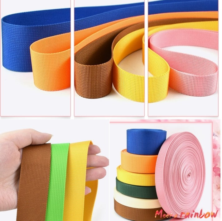 5M Nylon Webbing Strap Black 20-50mm Heavy Duty DIY Sew Outdoor Bag Craft Belt