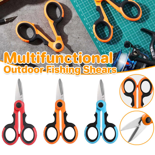 Multi Functional Serrated Fishing Scissors Cutting Line Horse Gear AU Pack Set