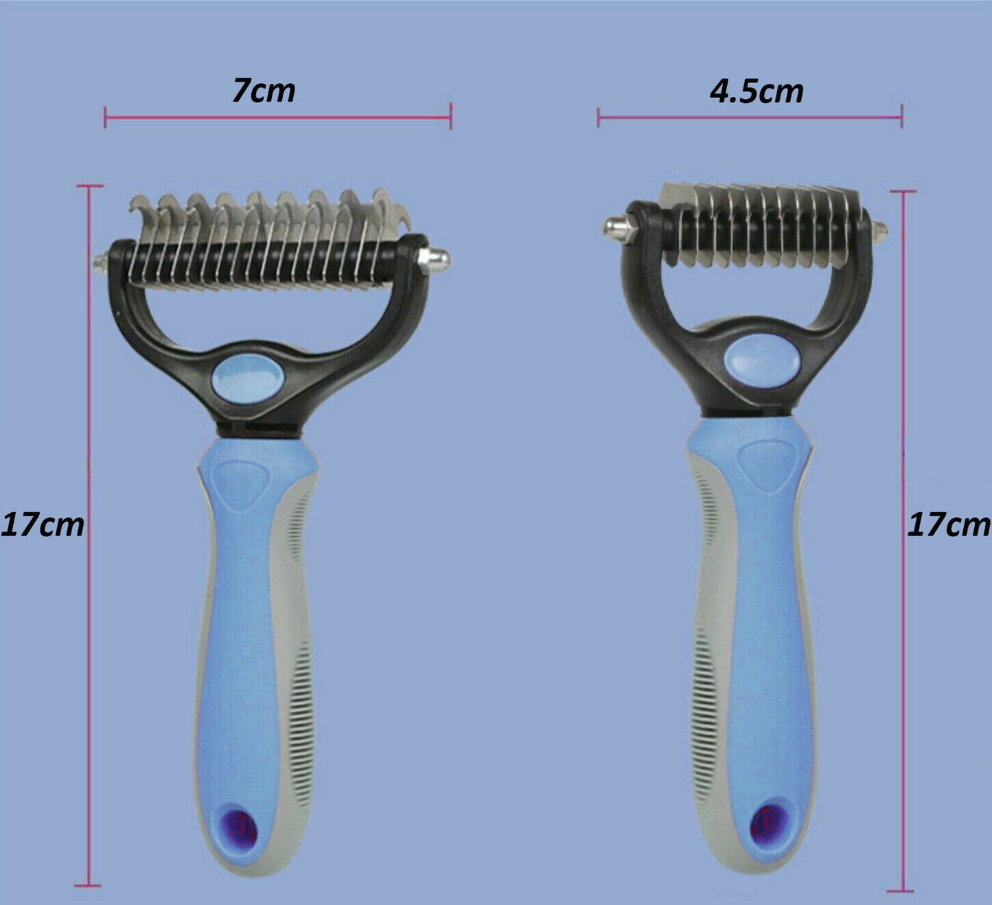 Dog Pet Cat Fur Dematting Grooming Deshedding Trimmer Tool Comb Brush Size S/L