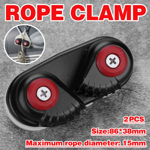 Aluminum Cam Cleat 2PCS Ball Bearing Fast Entry Boat Marine Sailing Rope Guide