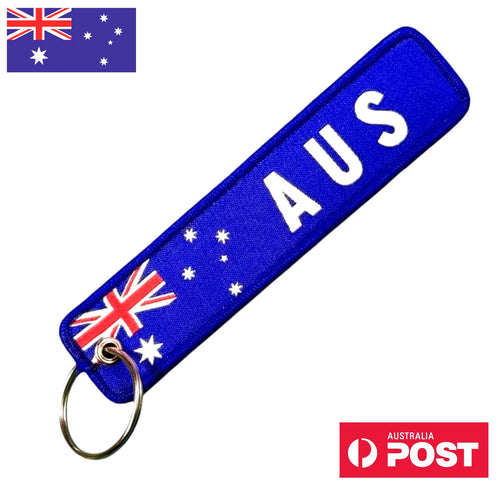 Australian Flag Keyring Keychain Jet Tag Motorcycle Car Key Chain Key Ring Gift