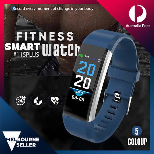 ID115 Plus Smart Fitness Tracker Heart Rate Blood Pressure Sleep Watch Band USB