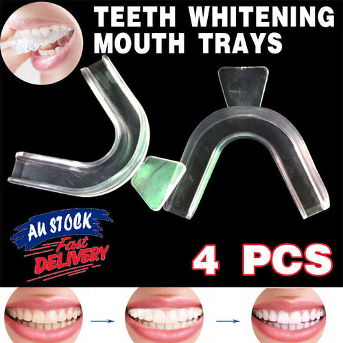 Teeth Whitening Mouth Tray Set Custom Fit Clear Thermo Mould Guards 4PCS Oral AU