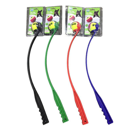 4PK Pet Dog Puppy Tennis Ball Launchers Chucker Thrower 64cm with Tennis Ball
