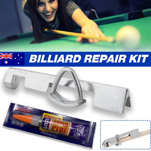 Pool Snooker Billiard Tip Cue Tipping Repair Kit Handy DIY Tools GLUE CLAMP AU