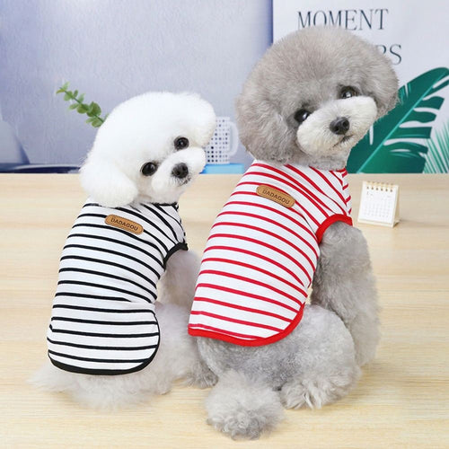 Cotton Dog Clothes Spring Summer Small Dogs Pullovers Cat