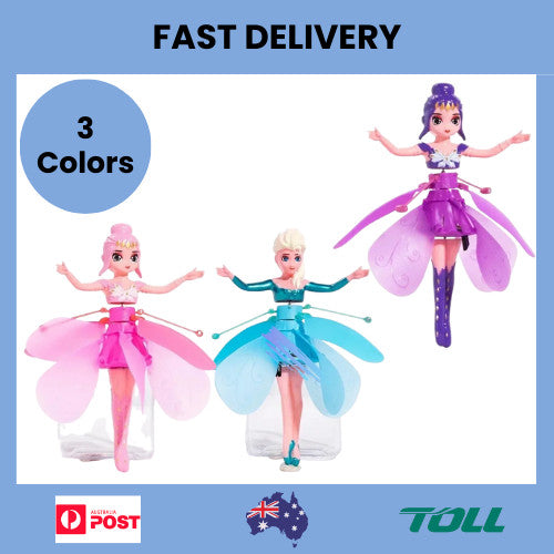 Flying Fairy Princess Dolls Magic Wing Infrared Induction Control Kids Toy Gifts