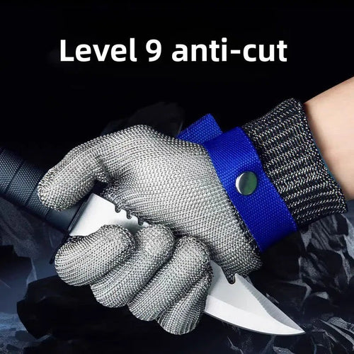 Safety Cut Proof Stab Resistant Glove Stainless Steel Metal Mesh Butcher Gloves