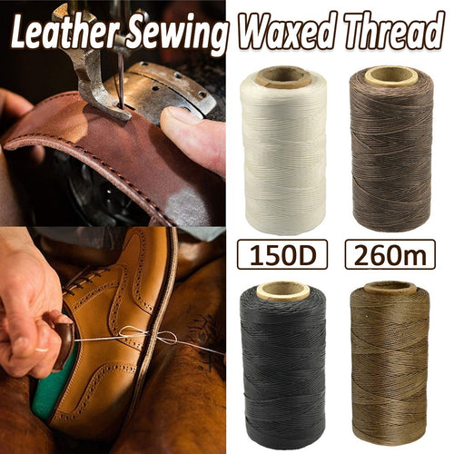 Leather Sewing Thread 150D 260m Waxed Cord Hand Stitching Repair String 4Colour